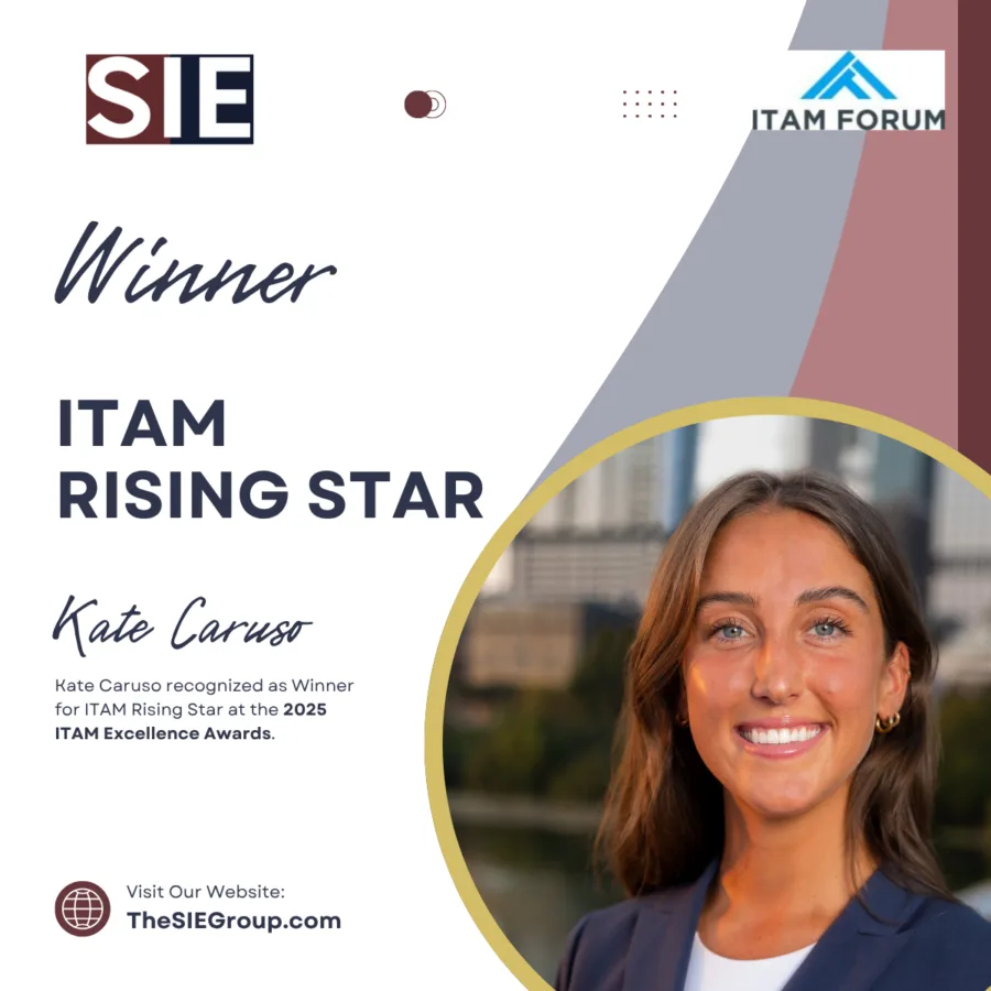 Kate Caruso winner of 2025 ITAM Rising Star Award from ITAM Forum and The SIE Group